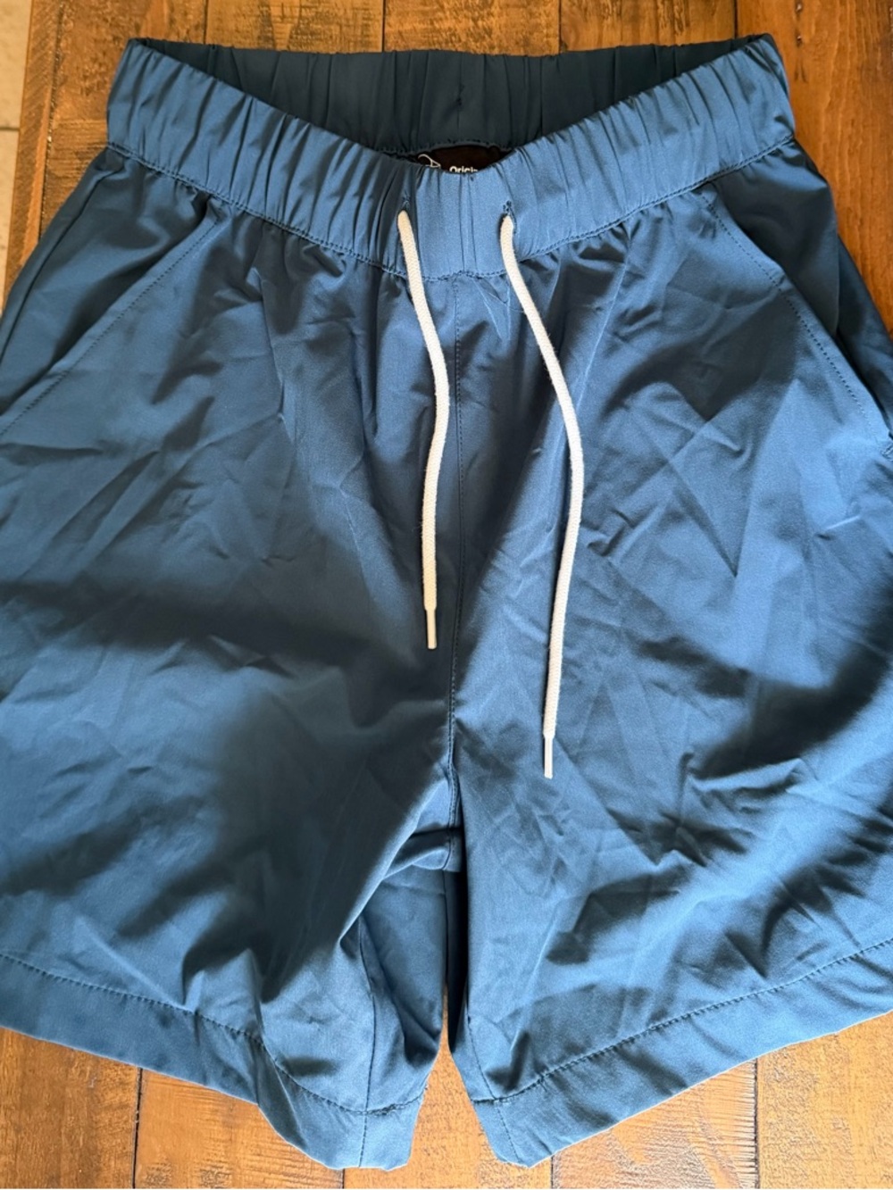 Original Use Navy Blue Drawstring Shorts with White Cord